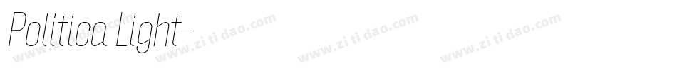 Politica Light字体转换